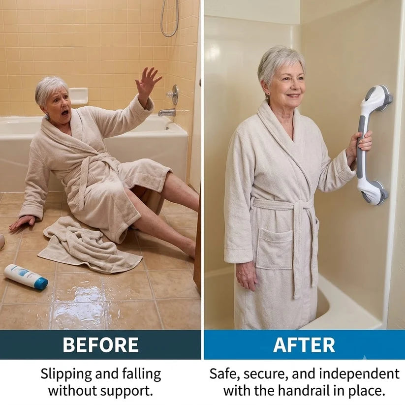 Non-Slip Bathroom Safety Handle with Suction Cup