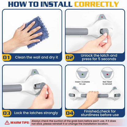 Non-Slip Bathroom Safety Handle with Suction Cup